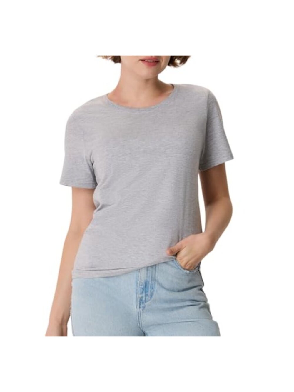 Hanes Women's Perfect-T Short Sleeve 100% Cotton Crewneck T-Shirt